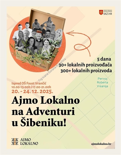Adventurin Market i Ajmo Lokalno: novo partnerstvo koje spaja blagdanski ugođaj Šibenika i lokalne proizvođače