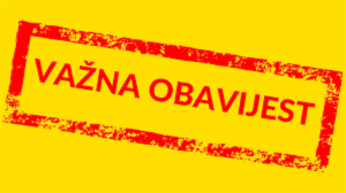 U utorak 14. veljače, neće raditi pisarnica na adresi Kralja Zvonimira 16 u Šibeniku