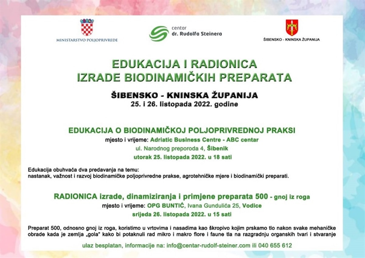 Biodinamička poljoprivreda - rad u skladu s prirodom, poziv na edukaciju i radionicu