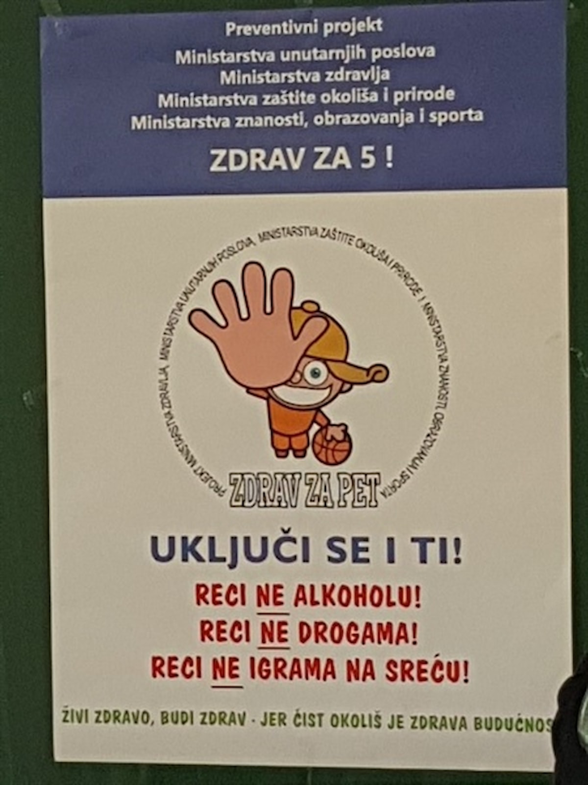 Učenici Osnovne škole Čista Velika sudjelovali u nacionalnom projektu „Zdrav za 5“