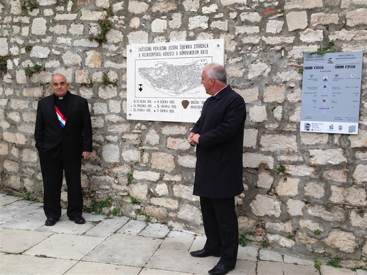 U Šibeniku otkrivena spomen-ploča spomeničkoj baštini stradaloj u Domovinskom ratu